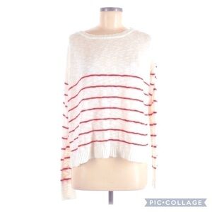 Story of Lola Wool Blend Striped Lose Knit Sweater